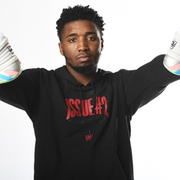 Adidas Donovan Mitchell D.O.N Issue #2 Hoodie GI8555 (Black/Red) - Picture 2 of 5